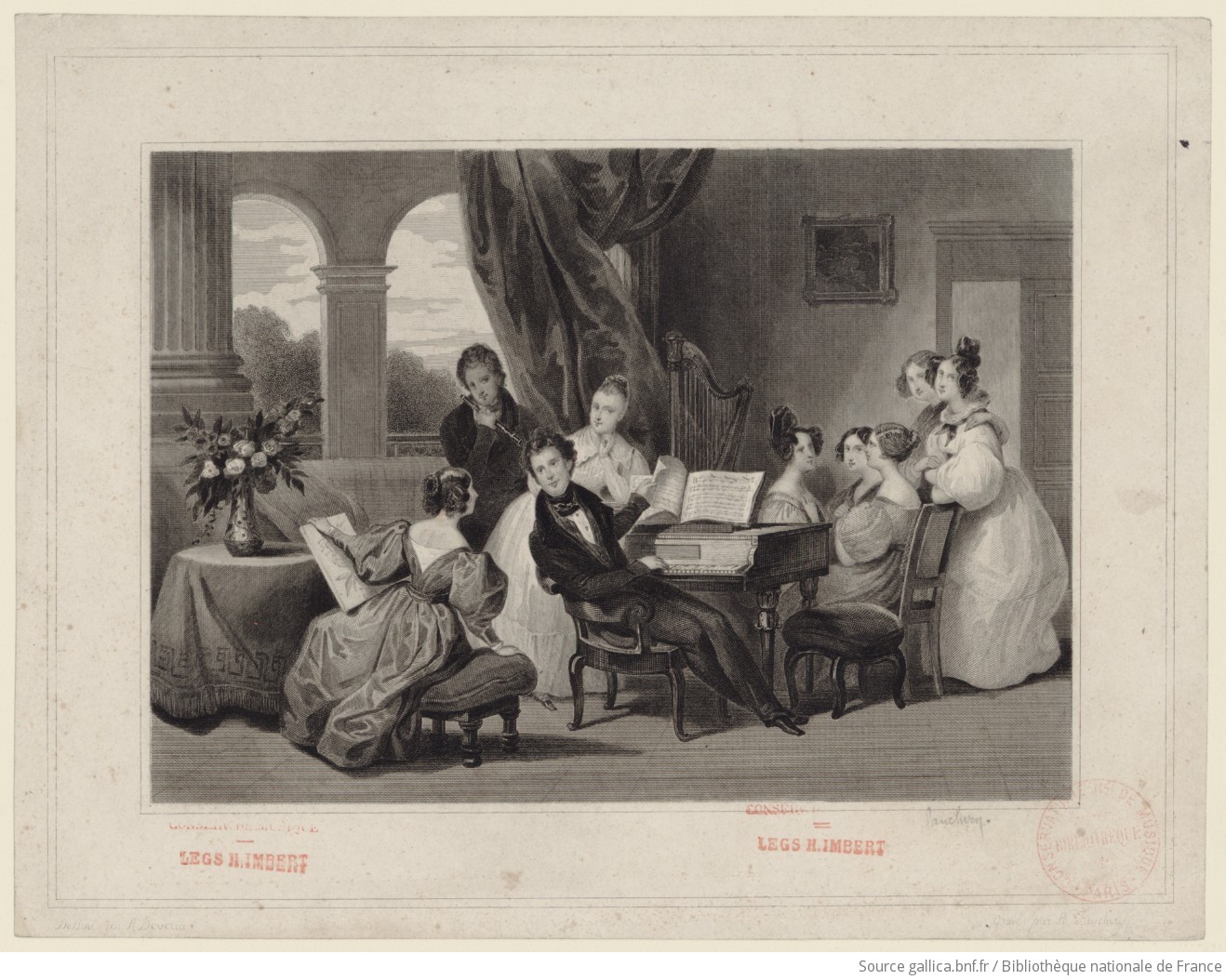 Herz at the piano in a salon 1833